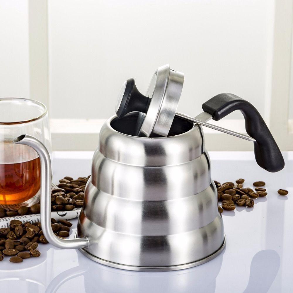 304 Stainless Steel Pour Over Kettle Exact Thermometer Drip Coffee Kettle Coffee Kettle Office Use