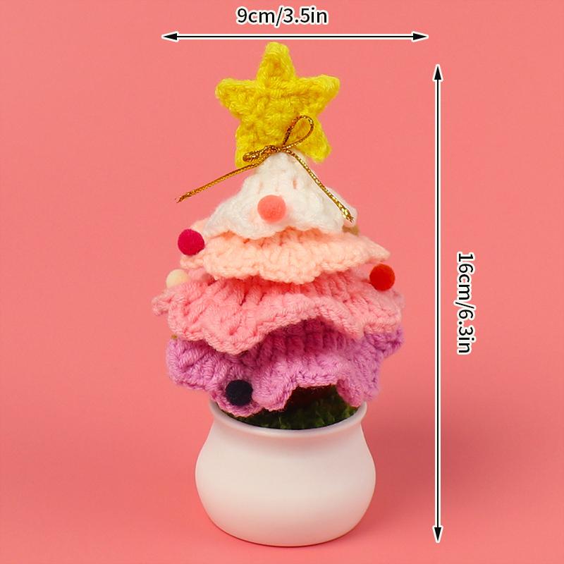 Рождественская елка ручной работы, готовые вязаные крючком украшения, креативный рождественский подарок для женщин, рождественские украшения, рождественские товары