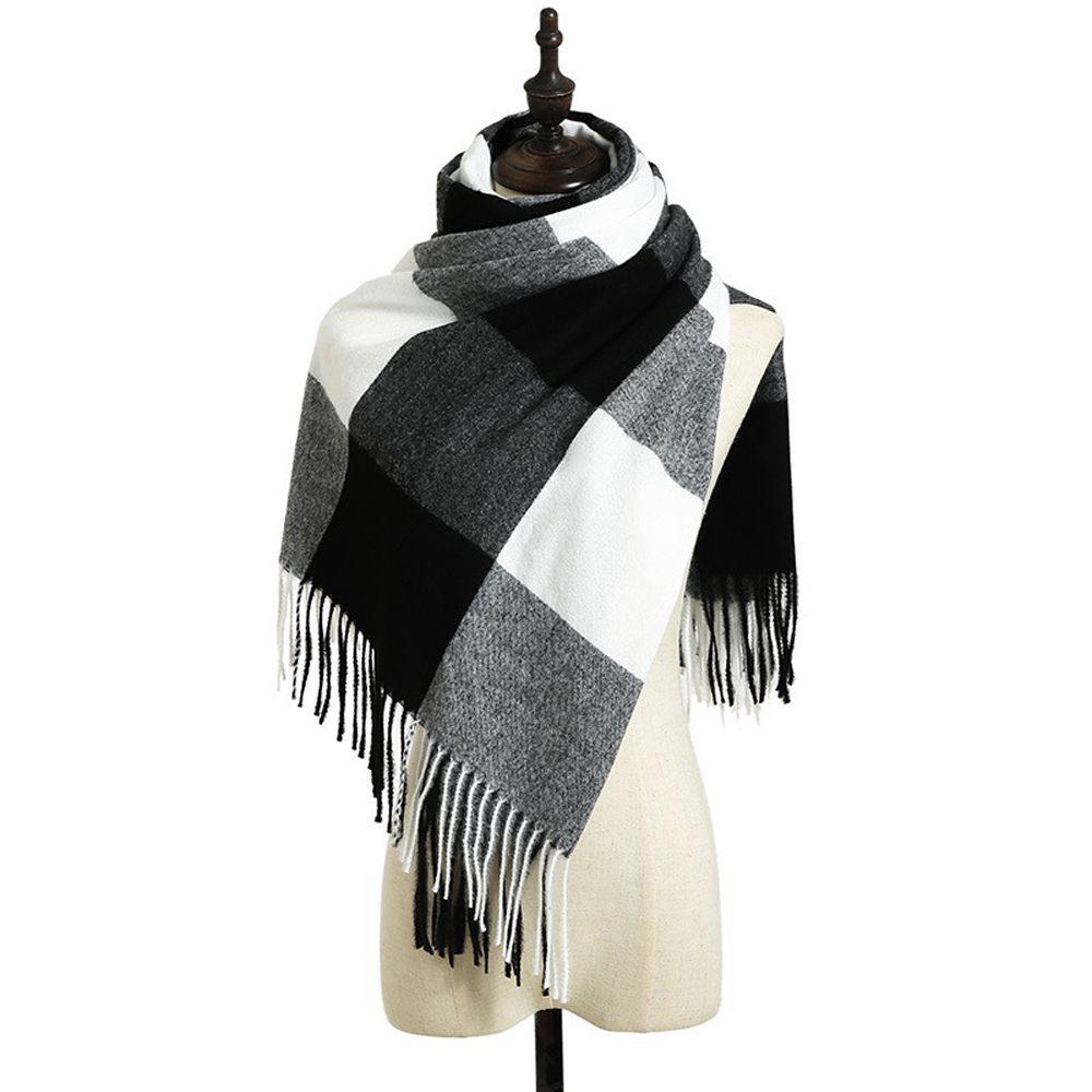 Warm Luxury Brand Autumn Winter Shawl Scarf Korean Style Scarf Warm Shawl Wrap Women Plaid Scarf