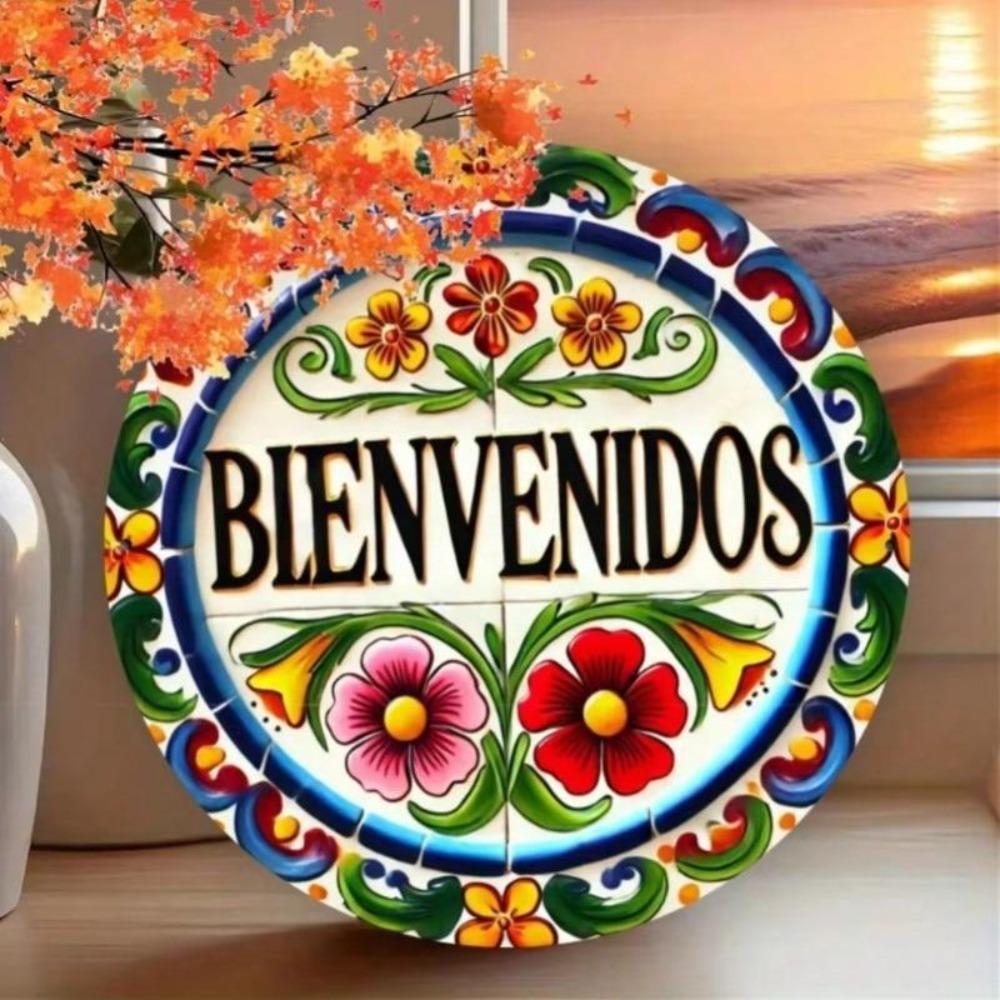 Металлическое настенное искусство в испанском стиле, деревенская винтажная вывеска, декор для кухни, бара, патио, приветственная подвесная табличка для помещений и улицы