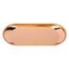 Нержавеющая сталь, скандинавский овальный поднос для полотенец, идеально подходит для закусок, косметики, ювелирных изделий(медь)