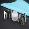 DIY Cake Decorating Tips Set, 6 Stainless Steel Nozzle Set, 8Pcs/Set Silicone Kitchen Accessories Icing Piping Cream Pastry Bag