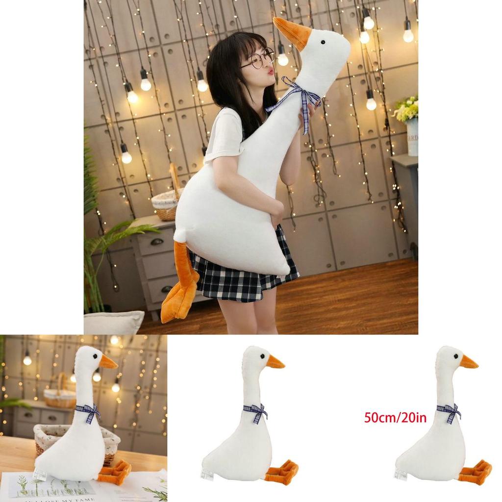 White Goose Pillow Plush Toy Adorable Sleeping Pillow Soft And Cuddly Stuffed Doll For Kids
