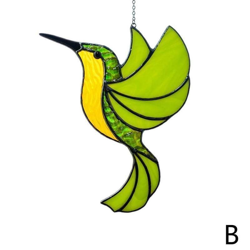 Ukraine Stained Glass Hummingbird Suncatcher Garden Hanging Art Pendant NEW