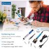 Fer à souder - oneamg - 60w - température réglable - interrupteur on/off - kit complet 13 en 1
