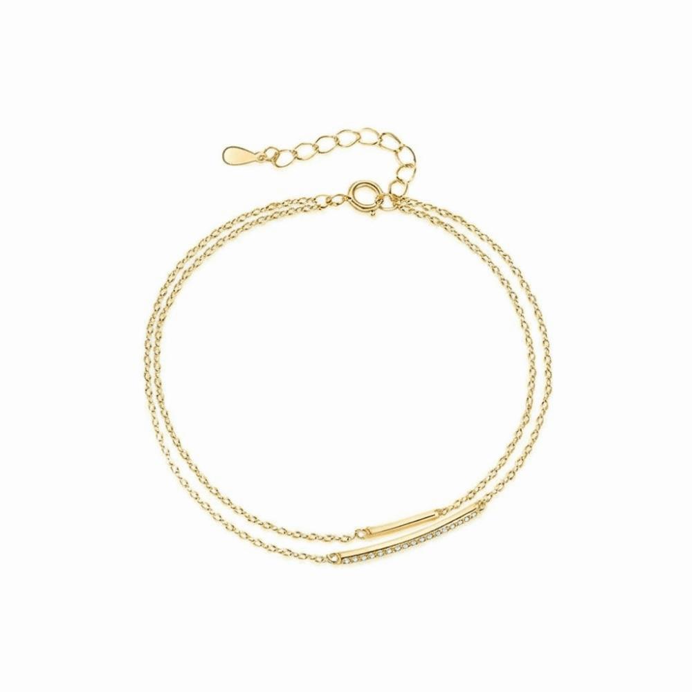 Lightweight Zircon Chain Bracelet Silver Color Pulseras Mujer Sweet Silver Bracelet Women