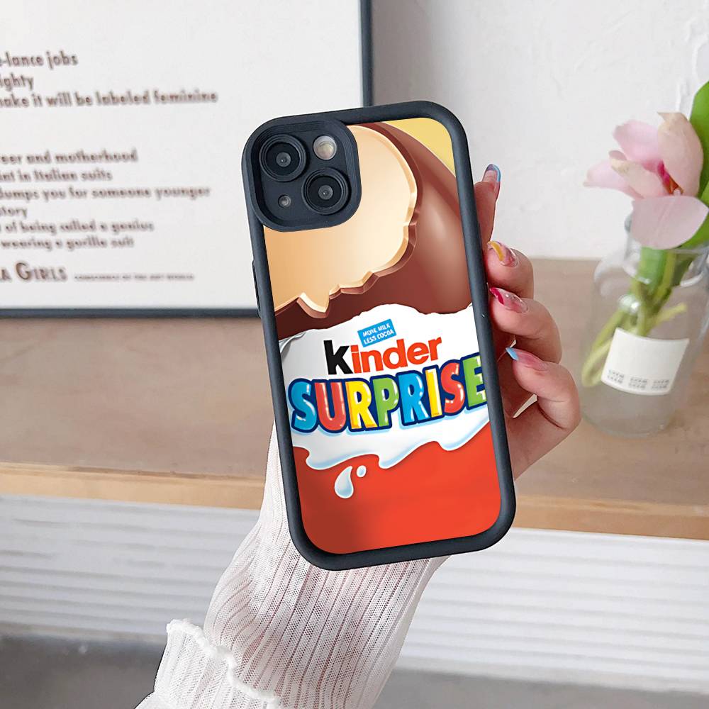 Милый Чехол для Телефона с Логотипом Яиц Киндер Сюрприз Для IPhone 16 15 14 Plus 13 12 11 17 Pro Max Pro Мягкая Крышка