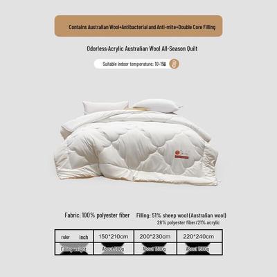 Mercury Home Textiles Australian Wool Quilt