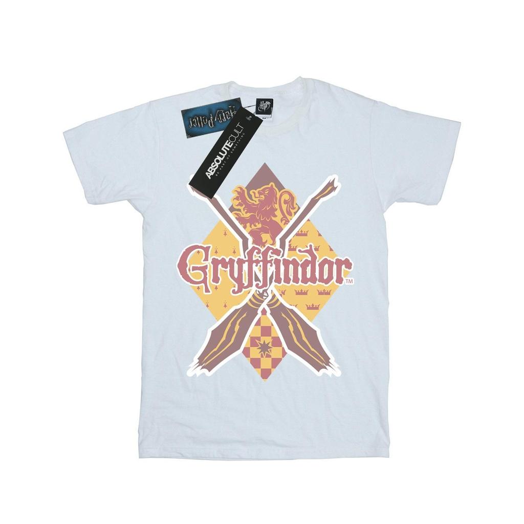 Harry Potter Womens/Ladies Gryffindor Lozenge Cotton Boyfriend T-Shirt