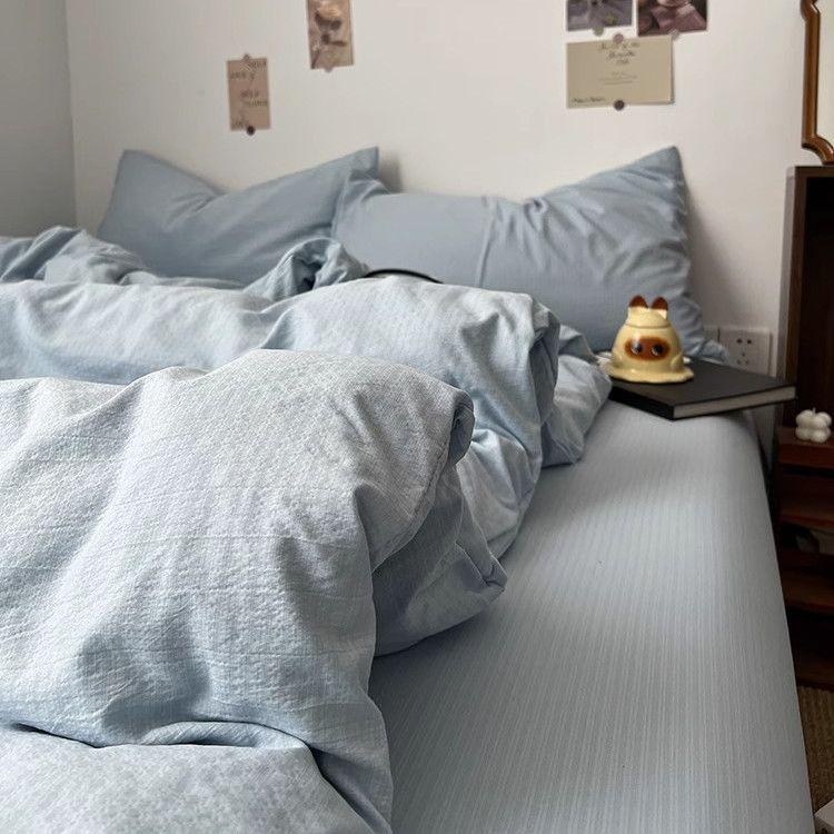 G5Zins Супермягкий двухслойный муслиновый комплект постельного белья - Пододеяльник и простыня - Для всех сезонов, Идеально для общежитий.