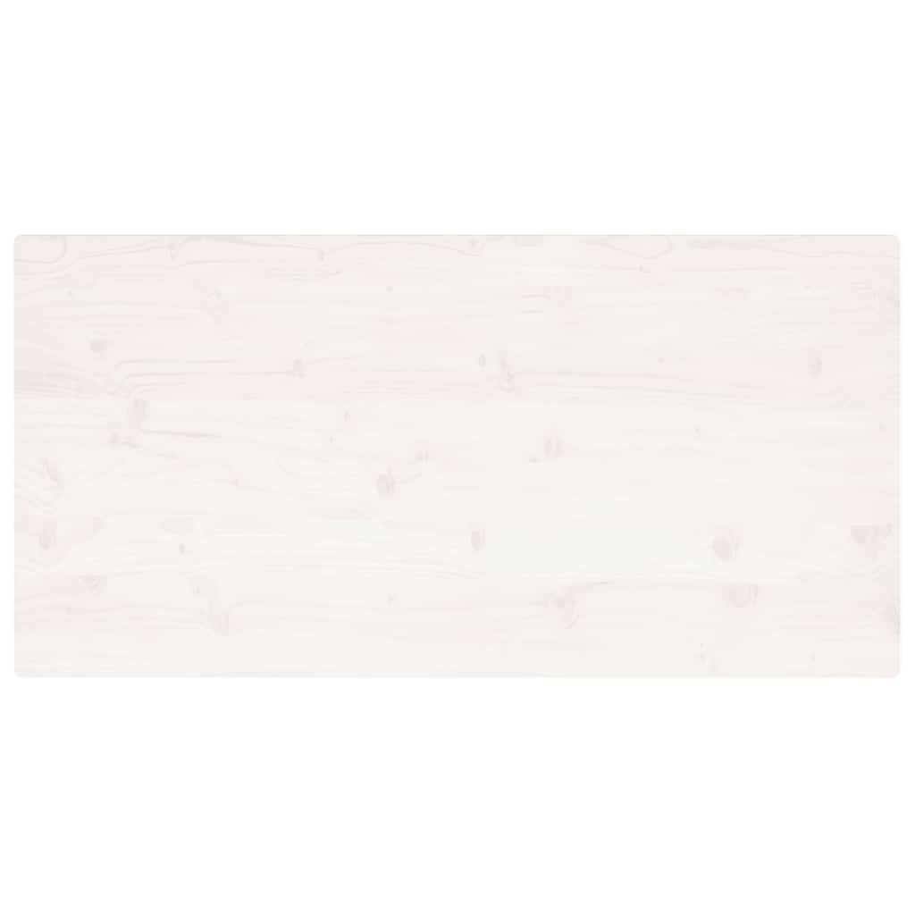 Blat Stołu, Biały, 110X55X2,5 Cm, Lita Sosna, Prostokątny