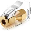 6 шт. Латунный вентиль для накачки шин Открытого типа Прямой вентиль с зажимом для манометра компрессора Аксессуары