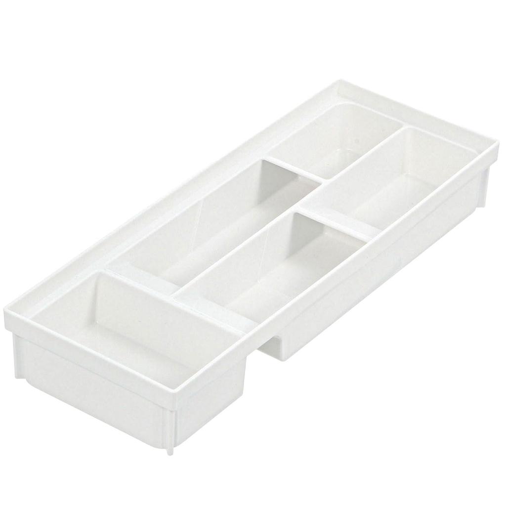 Richell TOTONO Kitchen Storage Tray for Drawers Cutlery Stand R Regular White Made In Japan Dishwasher Safe Joints Connectable Easy To Use Convenient