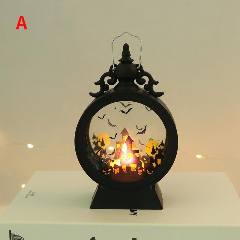 2024 Хэллоуин Светодиодный подвесной фонарь-тыква Свет Лампа-призрак Свет свечи Ретро Вечеринка на Хэллоуин Дом Рождественское украшение