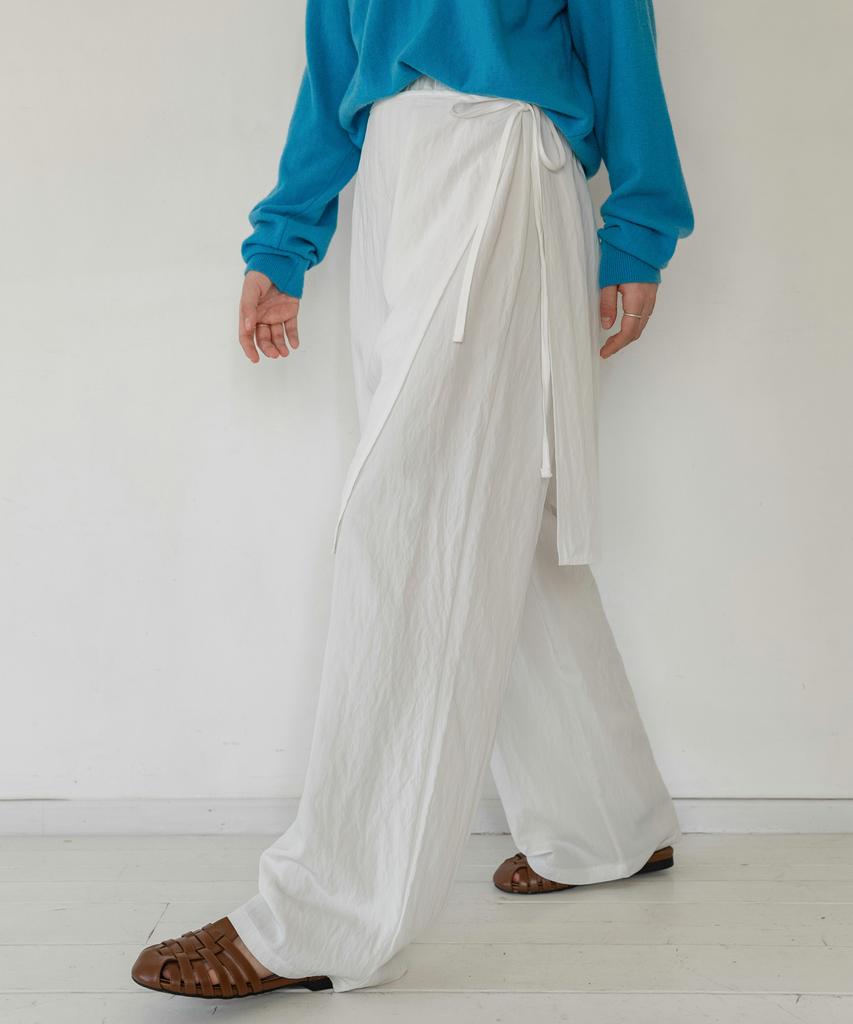 NON AND NON Nylon Wrap Layered Banding Pants_Nspt5220