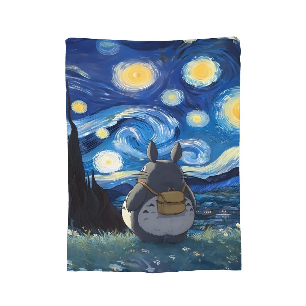 Традиционные вязаные одеяла Некобус Японские Т-Тоторо Кот-автобус Флисовый плед Постельные принадлежности Диван Портативные Мягкие Теплые Покрывала