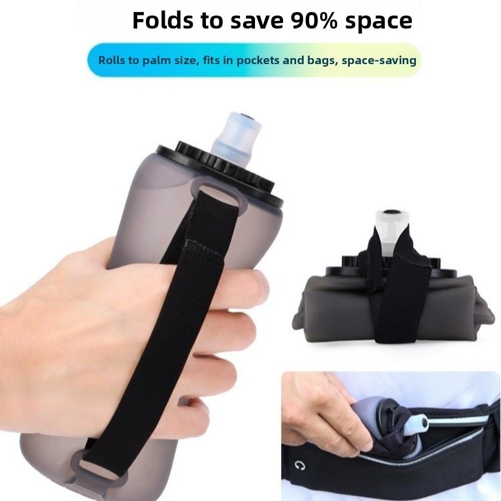 Food Grade Silicone Foldable Water Bottle Lightweight Travel Foldable Cup  Mountaineering