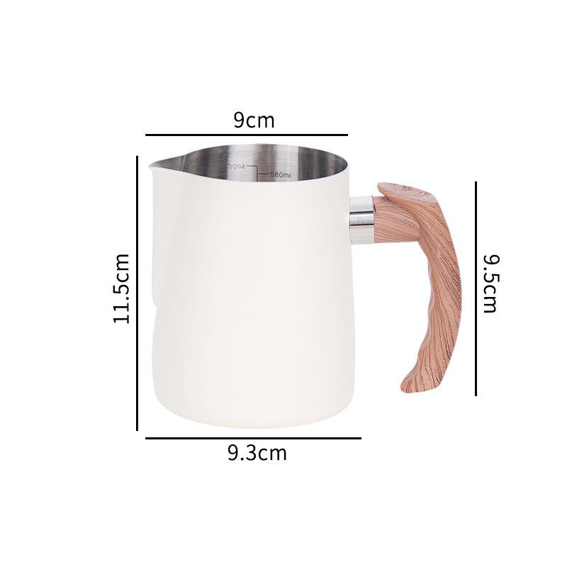 Reusable Stainless Steel Milk Frothing Pitcher With Precise Spout For Caf And Home