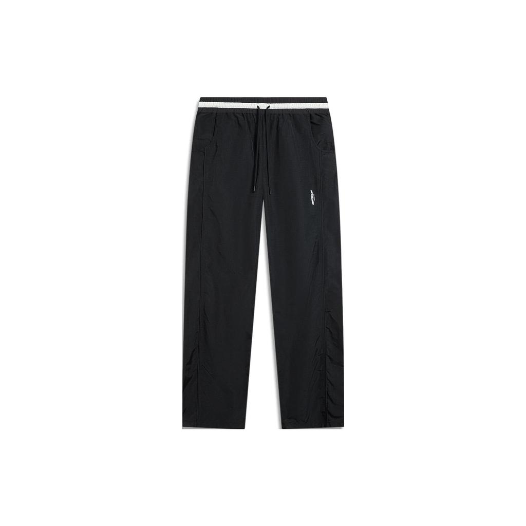 Li Ning X HZW Collaboration CF Su Series Letter Print Прямые спортивные брюки женские плавки черного цвета AYKT694-3