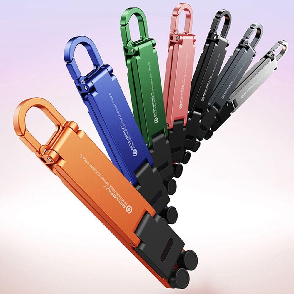 Multi-angle Adjustable Keychain Phone Holder Portable Lazy Person Phone Support Bracket