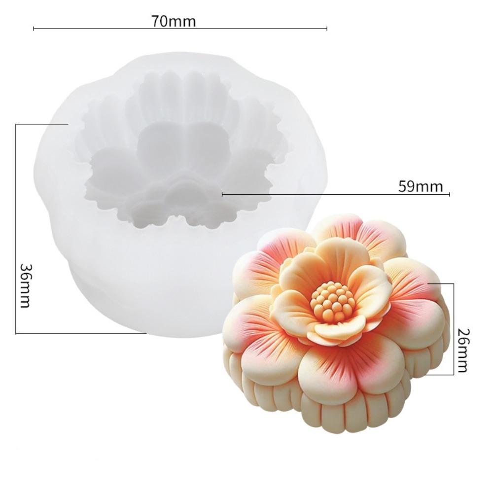 3D Flower Shape Flower Silicone Molds Ice Pastry Baking Tool Jelly Candy Moulds DIY Sugarcraft Silicone Soap Mold Kitchen