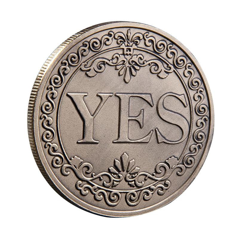 Креативная коллекционная монета из сплава «Да или нет», монета с решением, художественная коллекция, двухсторонняя подарочная памятная золотая монета