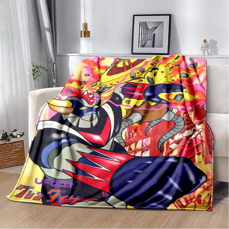 НЛО робот Grendizer аниме мультфильм мягкое плюшевое одеяло, фланелевое одеяло для гостиной, спальни, кровати, дивана, пикника, детей