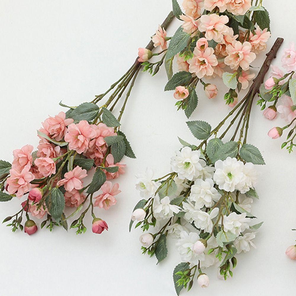 Plastic Silk Rose Bouquet Elegant Fake Plants Artificial Roses Flowers Outdoor Garden Decor