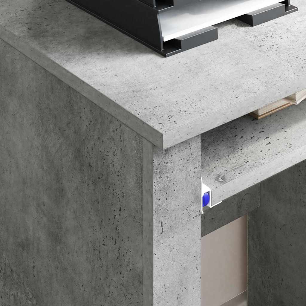 Rolling Desk Concrete Grey 91 x 50 x 77 cm Particleboard
