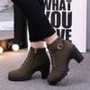 Fashion 2025 New High Heeled Women Boots Cross Straps Short Boots Comfortable Platform Boots Side Zipper Botas Femininas Plus Size 42