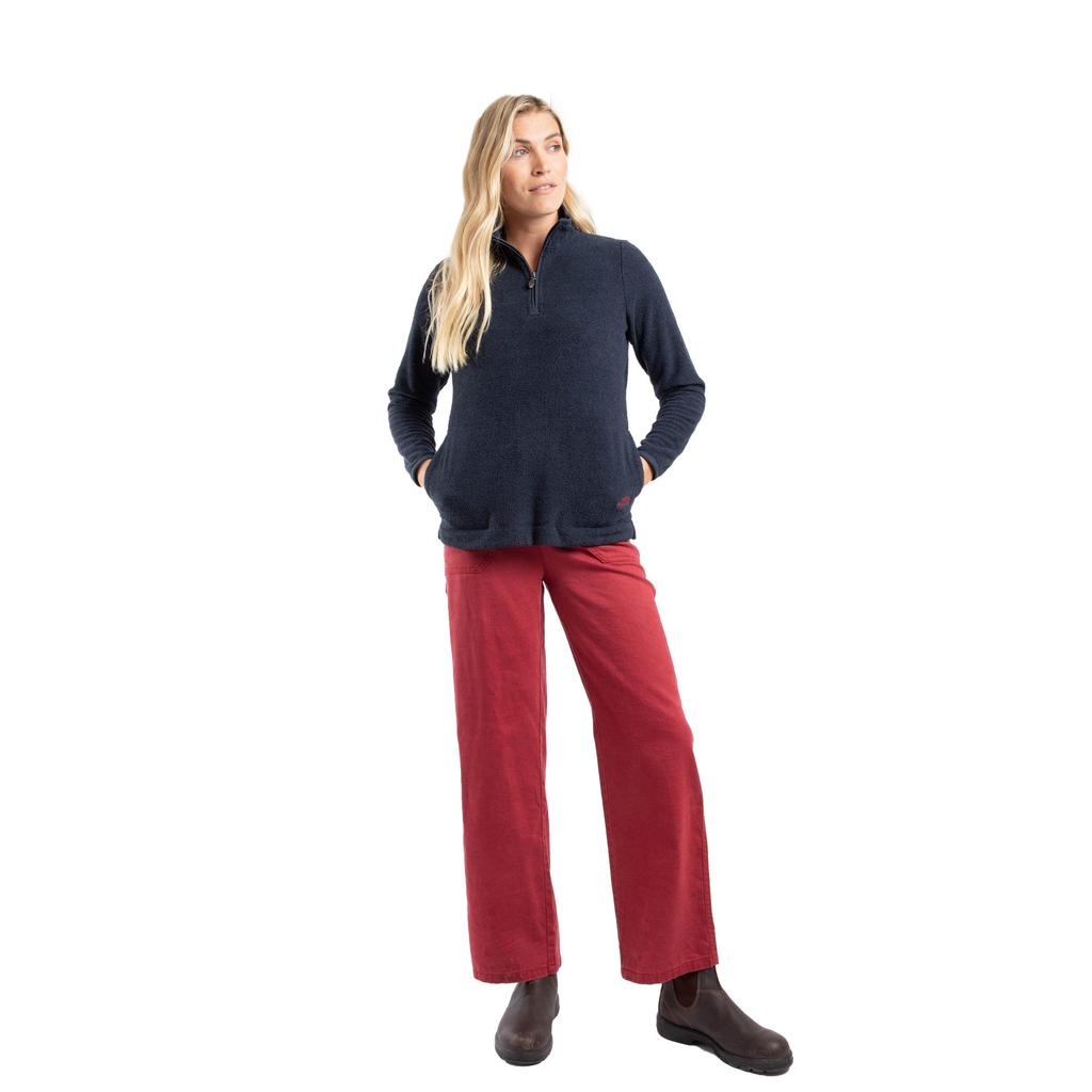 Weird Fish Womens/Ladies Sarah Textured Quarter Zip Fleece Top