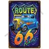 Металлическая табличка Route 66, металлический плакат, жестяная табличка, настенные плакаты, винтажный ретро-эстетический декор комнаты, настенное искусство, украшение