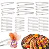 BBQ Sausage Turning Tongs for Cooking BBQ Sausage Stuffer Tongs Heat Resistant Mltipurpose Grill Tongs for Barbecue Grilling