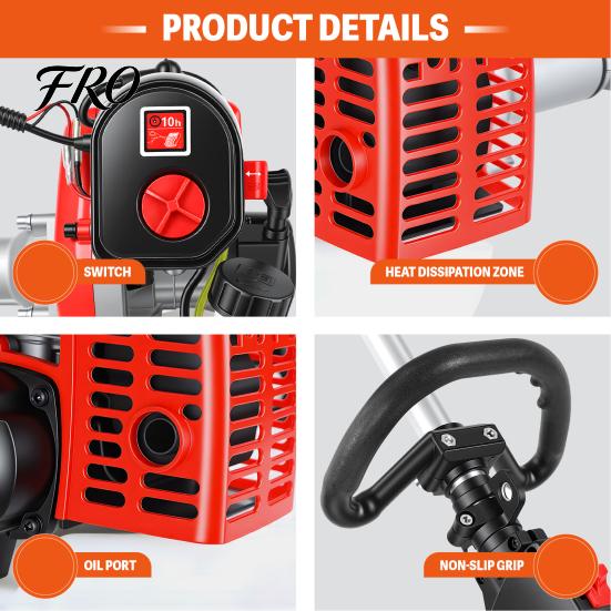 Gas Powered Chainsaw Pole Saw, 26CC Extendable Reach to 9.8FT, 2 Saw Cycle Powerful for Outdoor Tree Trimming Power