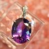 925 CERTIFIED 29.70 Ct Sterling Silver Pendant Natural Purple Tanzanite Jewelry MY.PDS-336-NS