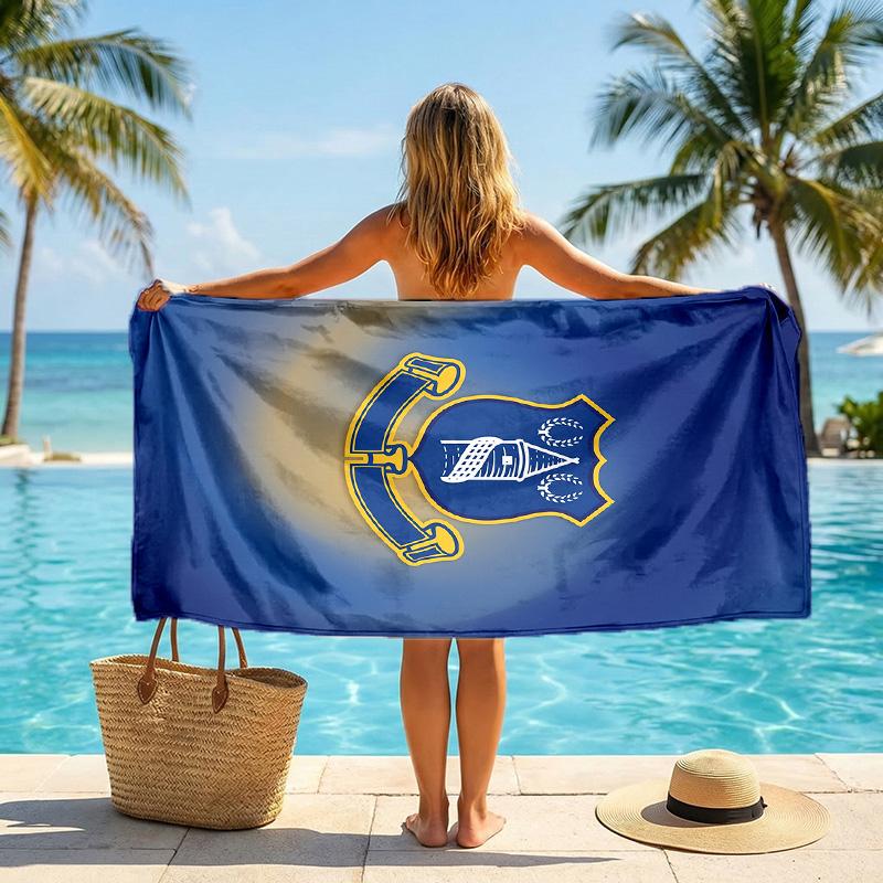 Everton Football Beach Towel Soft Microfiber Summer Towel Quick Dry Absorbent Towel for Beach Swimming Pool Travel