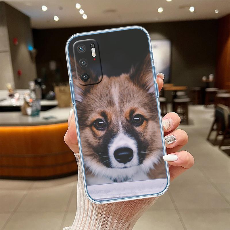UP23 Cute Corgi dog Transparent Phone Case for Samsung Galaxy A04 A04S A14 A23 A34 A54 M23 M33 M52 M53