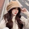 Classic Autumn Winter Plush Beret Hat Cold Prevention Leisure Bucket Hat Women Basin Cap Vacation