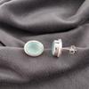 Aqua Chalcedony Gemstone Jewelry, 925 Sterling Silver Earrings, Handmade Jewelry, Chalcedony Silver Earrings For Wedding Gift