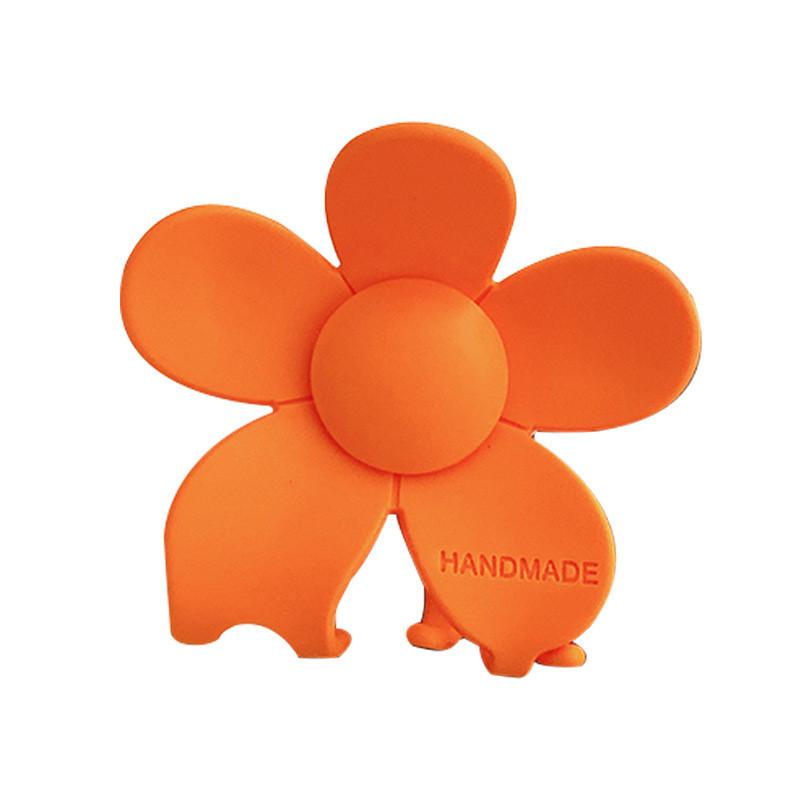 Stunning Floral Design Korean Style Hair Claw Clip In Lemon Yellow Deep Purple And Sky Blue