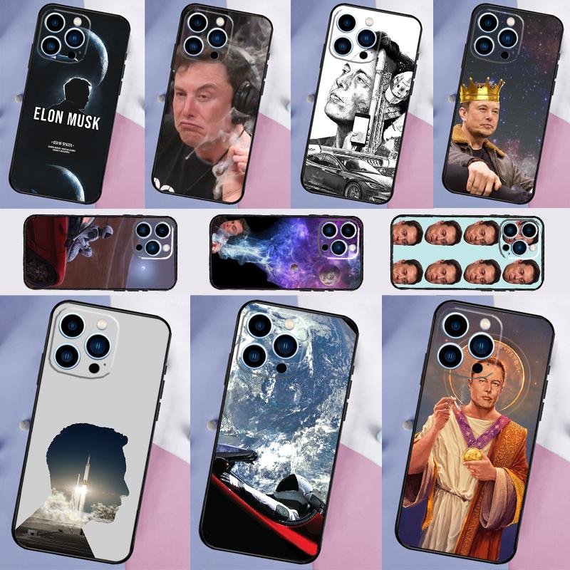 Чехол Elon Musk для iPhone 16 15 11 12 13 14 Pro MAX X XS Max XR Plus 13 Mini
