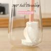 New Silicone Cup Brush Folding Brush Head Long Handle Glass Cleaner White Kitchen Cleaning Tool Drink Bottle Cleaning Brush