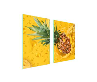 СТЕКЛЯННАЯ ЗАЩИТНАЯ ПАНЕЛЬ ДЛЯ КУХНИ 65x52 АНАНАС