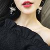 Latest Model Metal Circle Accessories Women Crystal Dangle Earrings Drop Earrings Fashion Jewelry ADM