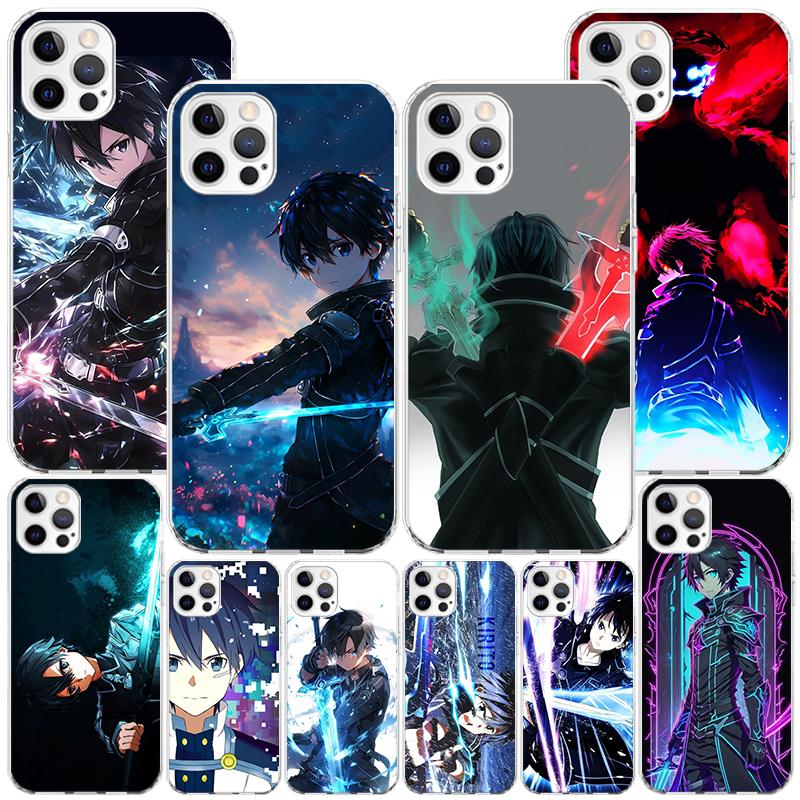 Sword Art Online Kirito Phone Case For iPhone 13 12 Mini 11 Pro Max XS XR X SE 7 8 Plus 5S 5 6S 6 Gift Print Cover Fundas