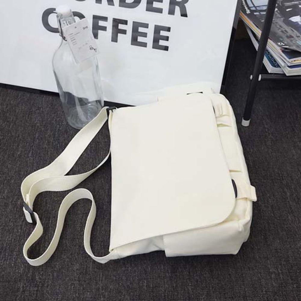 Crossbody Bags Black Solid Nylon Bag Large Capcity Solid Color Messenger Bag Multipockets Korean Style Simple Shoulder Bag Men