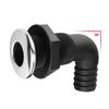 Marine Boat Thru Hull Fitting 90° Connector Plastic Boat Drain Bilge Pump Plumbing For 3/4, 1Inch Hose Boat Accessories Marine