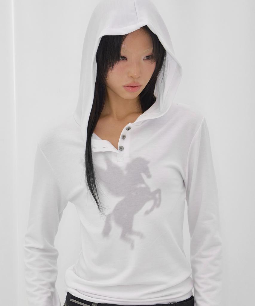 FANCY CLUB Pegasus Hooded Long Sleeve (White) F26Qb049