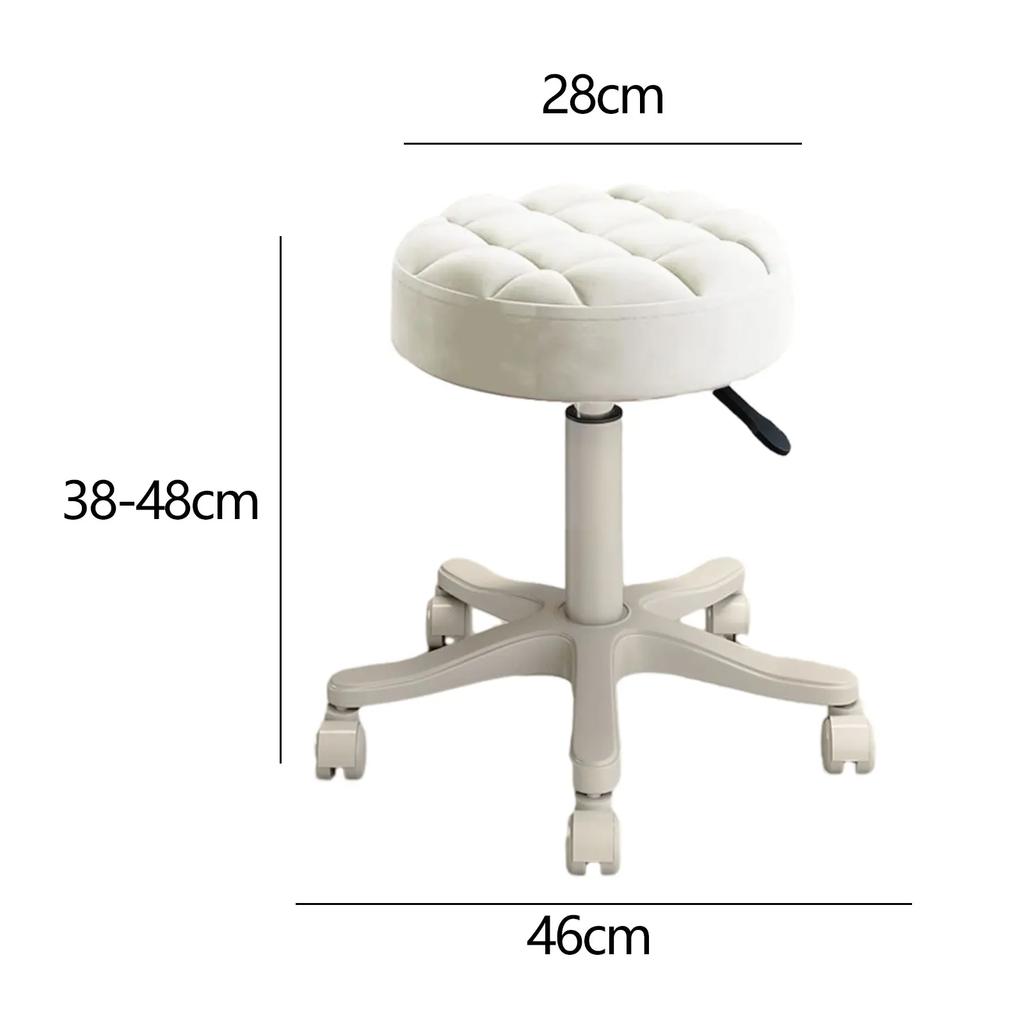 Стул-пулик вращающийся на колесиках, стул для красоты, вращающееся кресло для парикмахерской, кресло для маникюрного салона, рабочий стул на колесиках, бытовой круглый стул