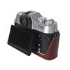 SIUTATDSH Camera Case Silver Cowhide Leather Suitable for Fujifilm Fuji XT50 Case Liner Case Camera Earthquake Shock Tripod Battery X-T50 Holder,